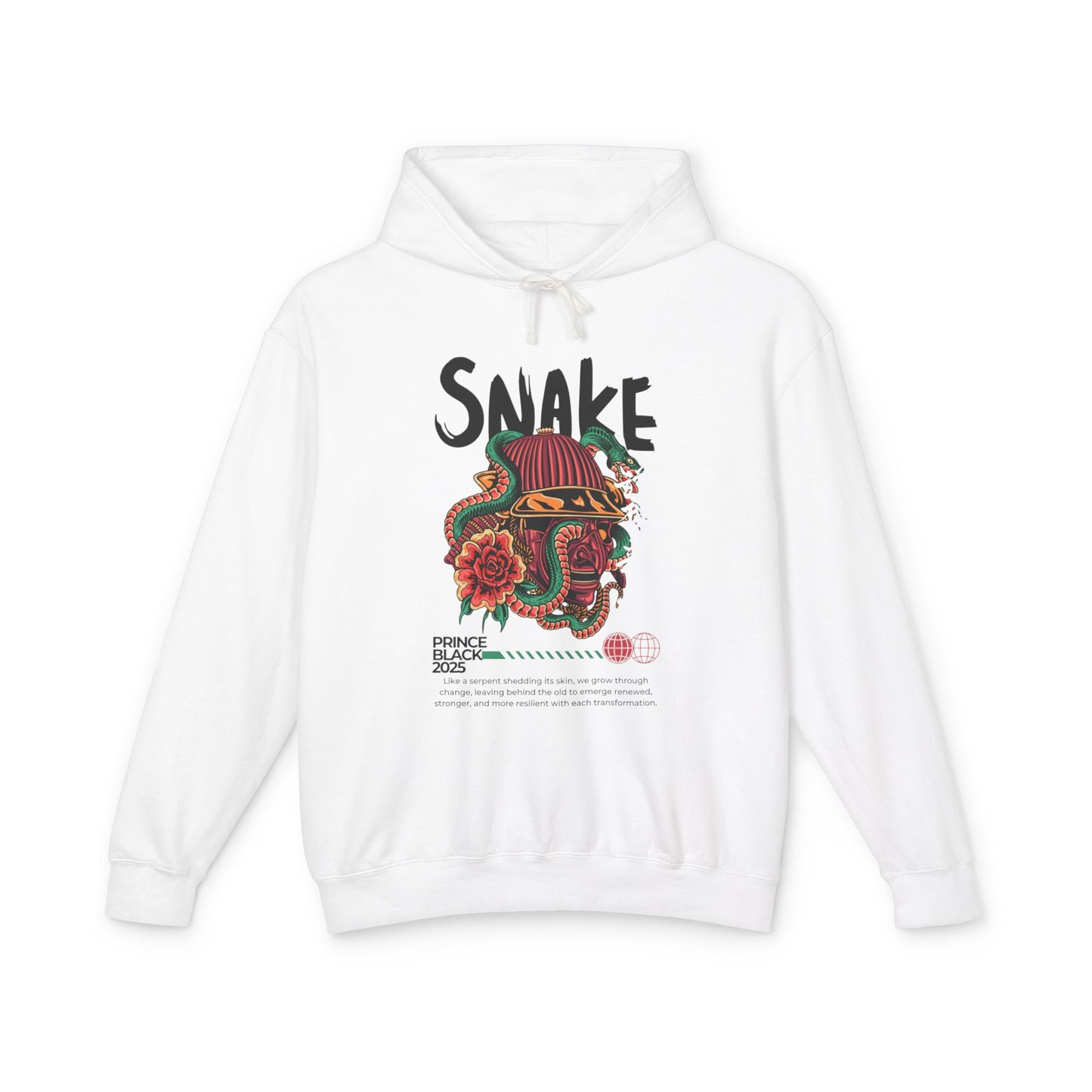 Lightweight Hooded Sweatshirt - 'Prince Black' Graphic Design 
