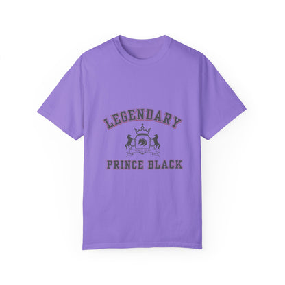 Legendary Prince Black Unisex Garment-Dyed T-Shirt