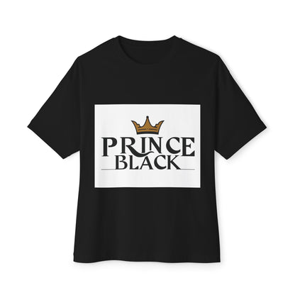 T-shirt oversize à imprimé couronne « Prince Black » 