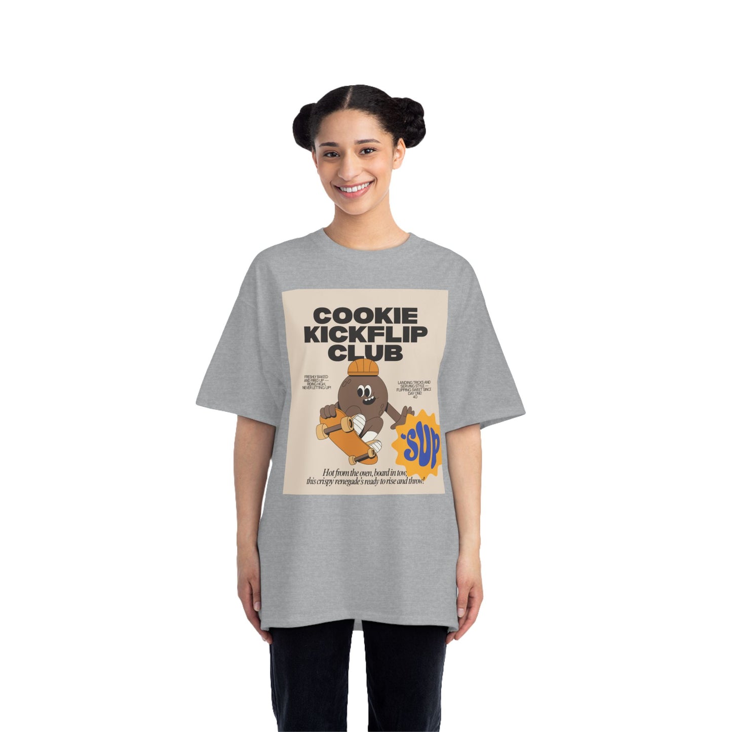 Cookie Kickflip Club T-Shirt - Fun Skateboarding Tee for Kids & Teens