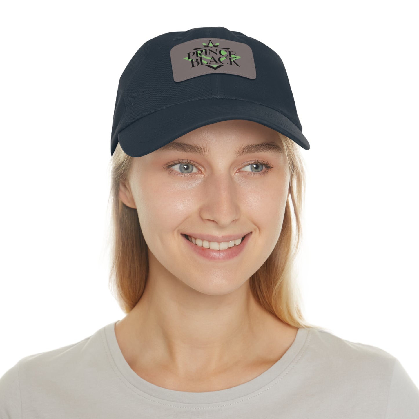 Stylish Dad Hat with Leather Patch - 'Prince Black' Design for Casual Outdoor Wear