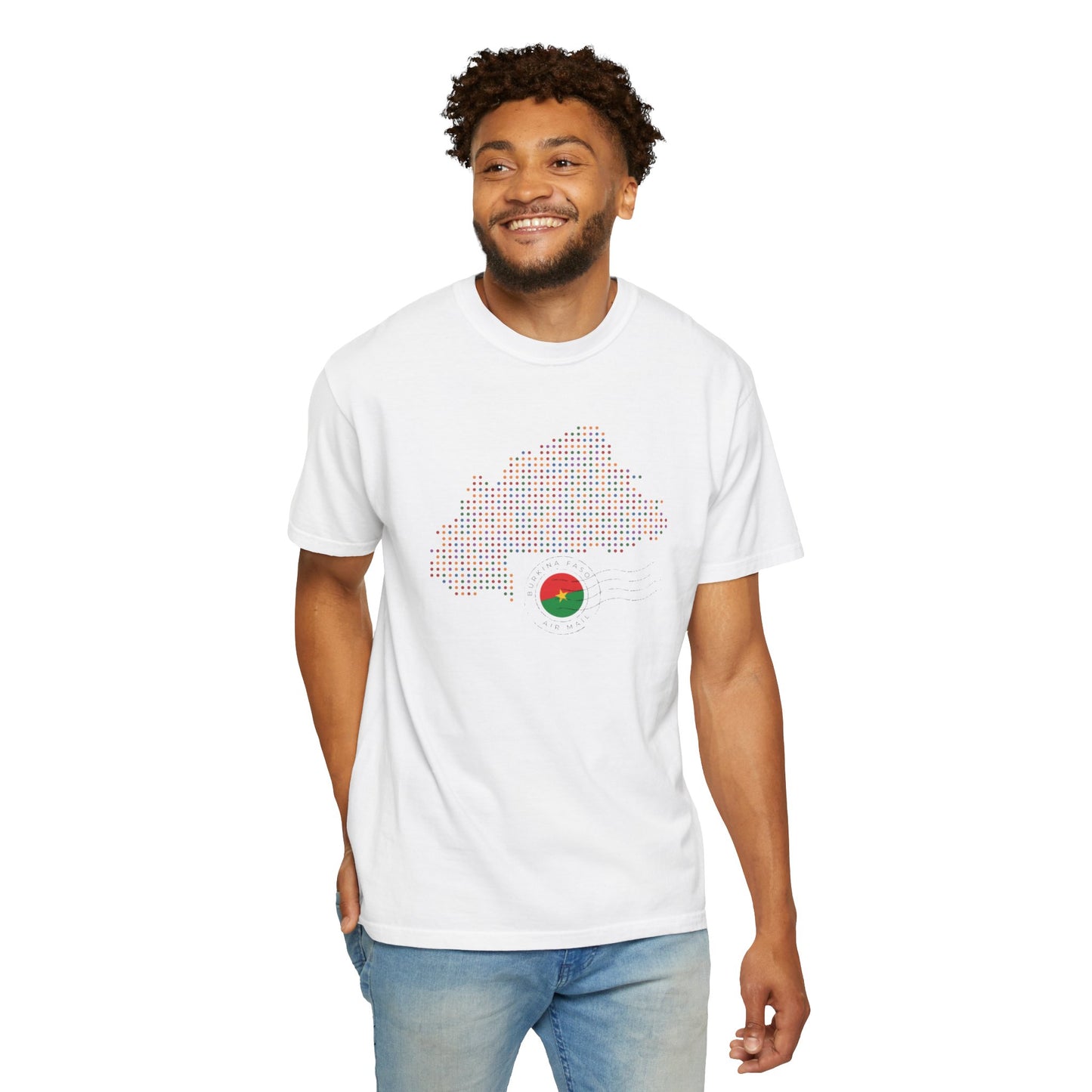 Burkina Faso T-Shirt with Artistic Flag Design - Perfect for Celebrations and Everyday Wear
