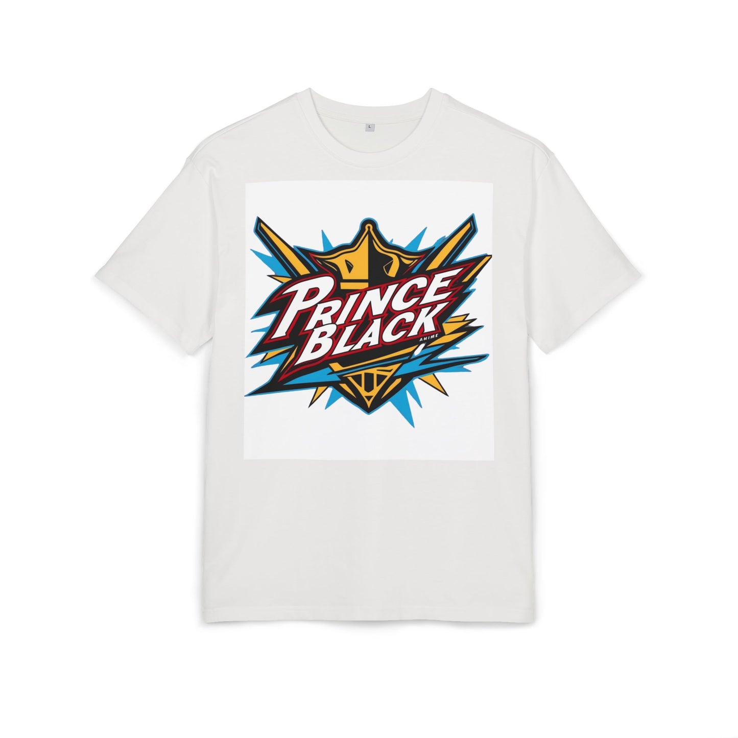 Unisex Oversized Tee - Energetic 'Prince Black' Graphic - Casual Streetwear 