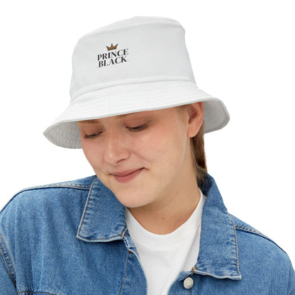 Stylish Prince Black Bucket Hat for Trendy Summer Outings