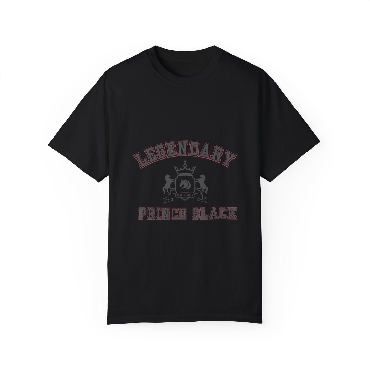 Legendary Prince Black Unisex Garment-Dyed T-Shirt