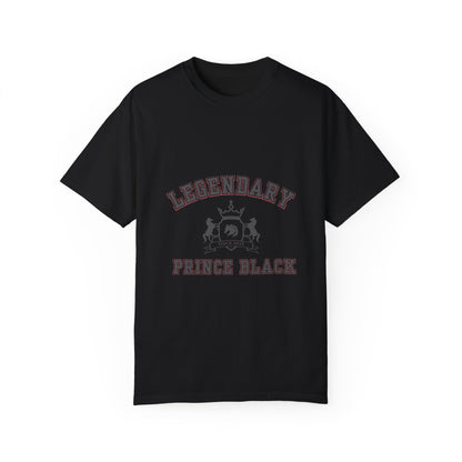 Legendary Prince Black Unisex Garment-Dyed T-Shirt