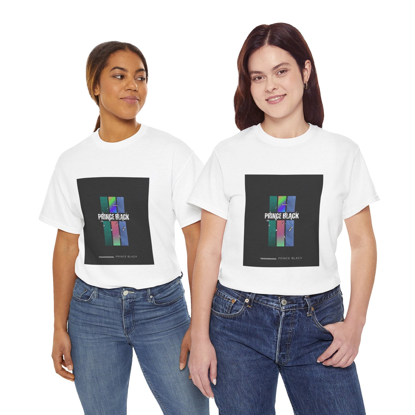 Heavy Cotton Tee - Vibrant 'PRINCE BLACK' Graphic Tee for Music Lovers