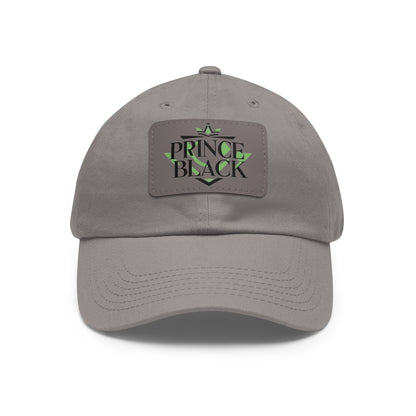 Stylish Dad Hat with Leather Patch - 'Prince Black' Design for Casual Outdoor Wear