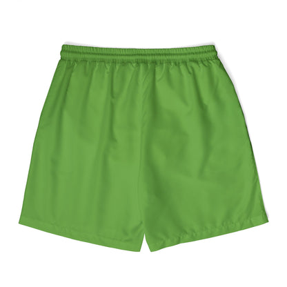 Prince Black Unisex Swim Shorts - Vibrant Green Beachwear for Summer Fun