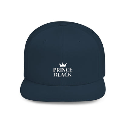 Stylish Prince Black Flat Bill Snapback Hat for Fashion-Forward Individuals
