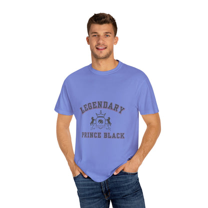 Legendary Prince Black Unisex Garment-Dyed T-Shirt