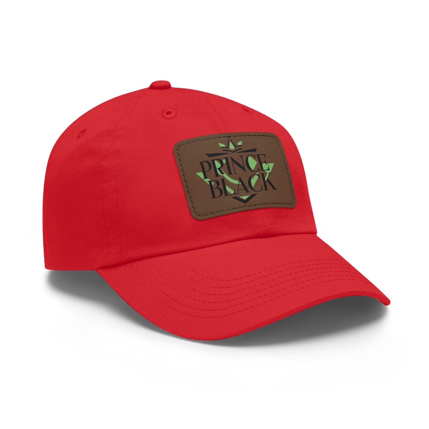 Stylish Dad Hat with Leather Patch - 'Prince Black' Design for Casual Outdoor Wear