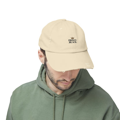 Distressed Cap - Stylish Prince Black Baseball Hat