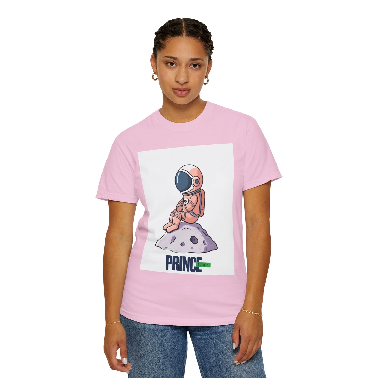 Cosmic Adventure T-shirt - Unisex Garment-Dyed Tee with Astronaut Design