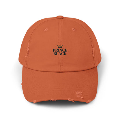 Distressed Cap - Stylish Prince Black Baseball Hat