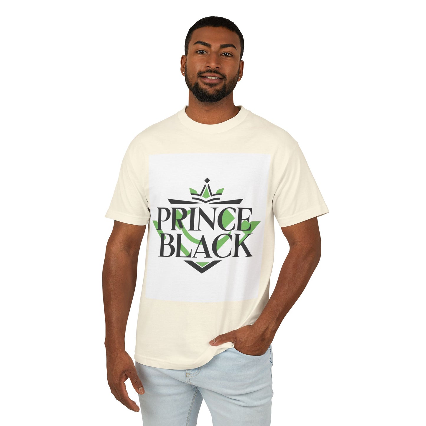 Heavyweight Cotton Tee - 'Prince Black' Graphic T-Shirt | Casual Streetwear