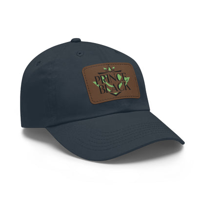 Stylish Dad Hat with Leather Patch - 'Prince Black' Design for Casual Outdoor Wear