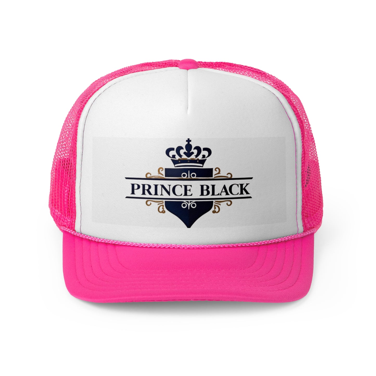 Prince Black Trucker Cap - Stylish & Trendy Headwear for Casual Outings