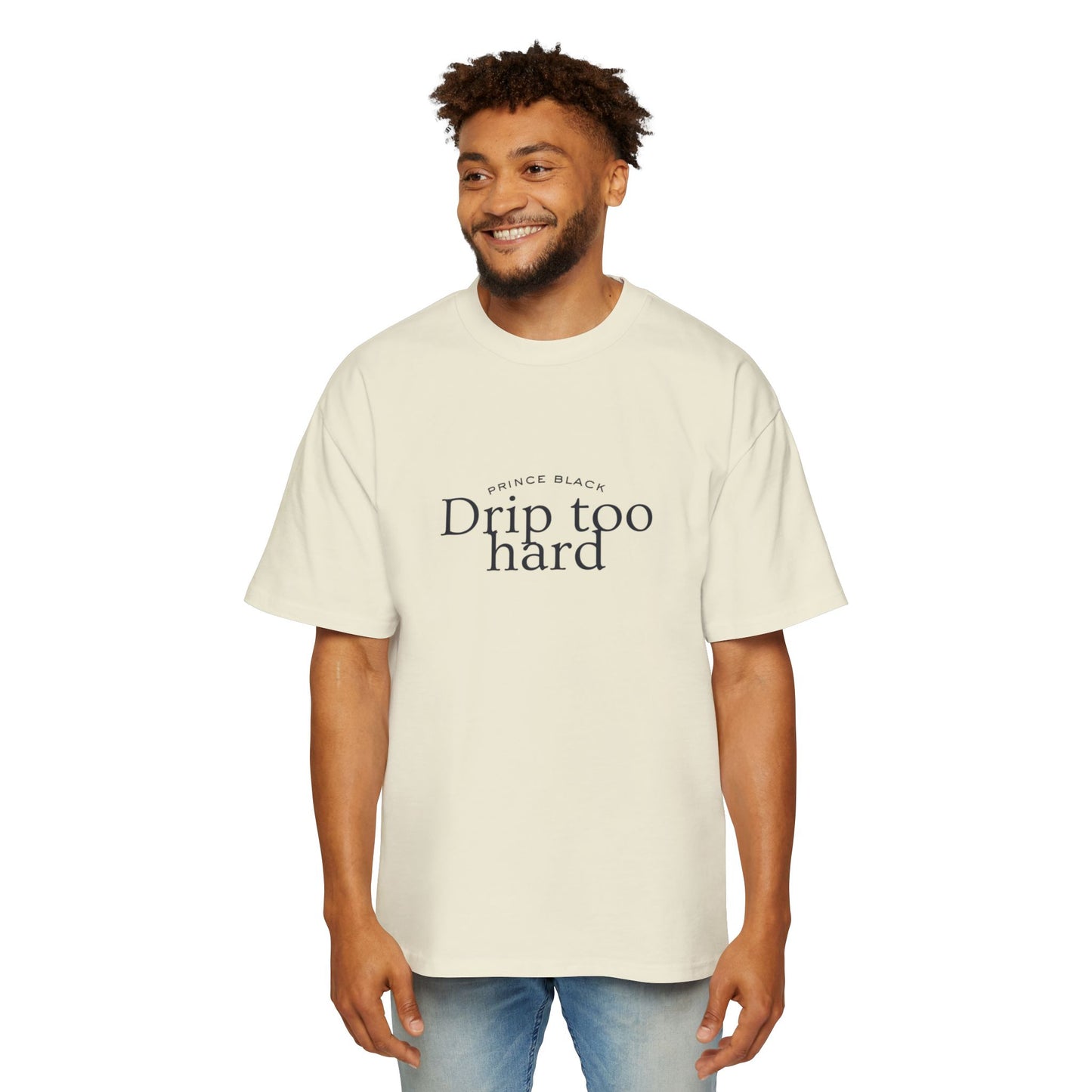 Men's Oversized Tee - 'Drip Too Hard' Streetwear Fashion