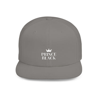 Stylish Prince Black Flat Bill Snapback Hat for Fashion-Forward Individuals