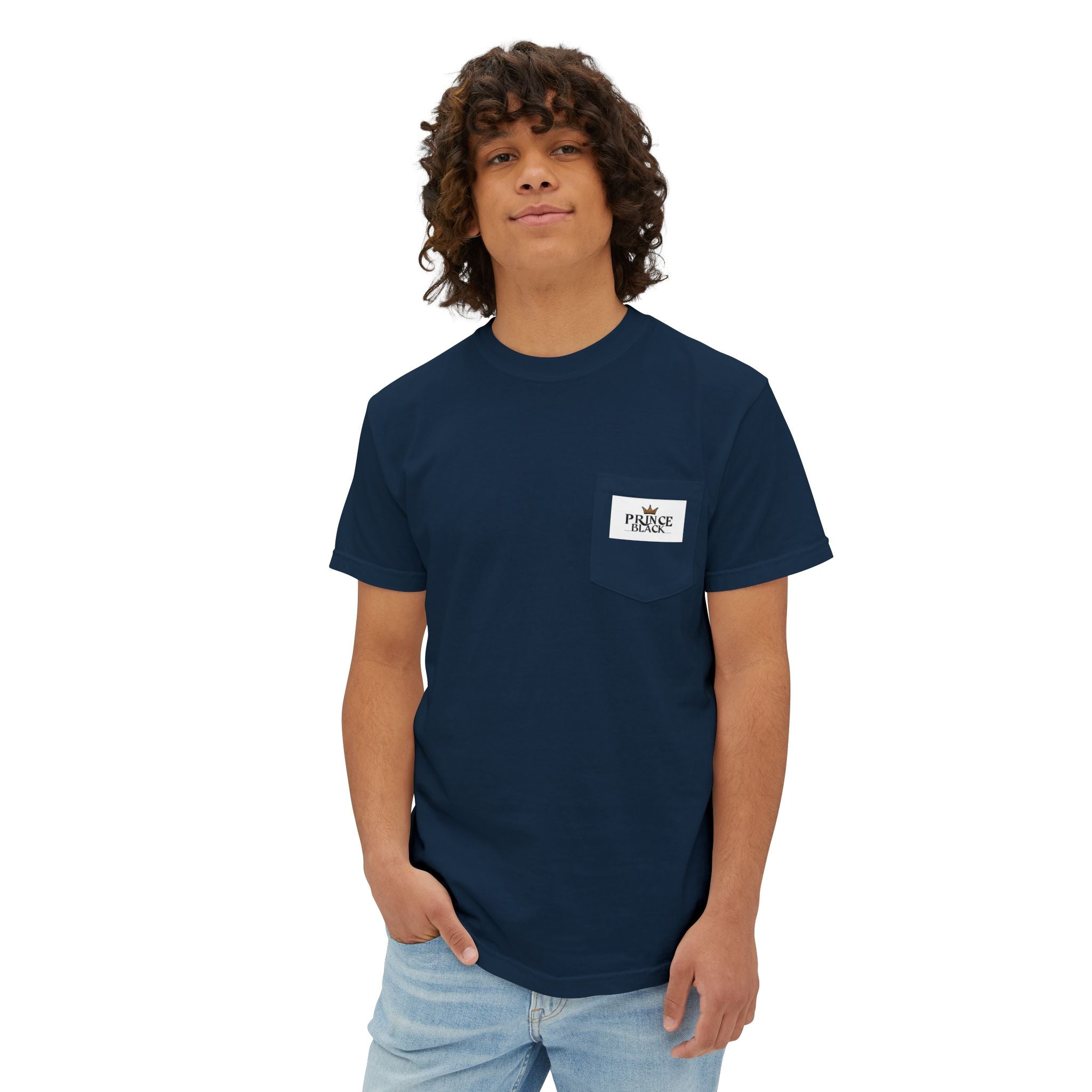 Unisex Garment-Dyed Pocket T-Shirt | Casual Everyday Wear with Masculine Royalty Design