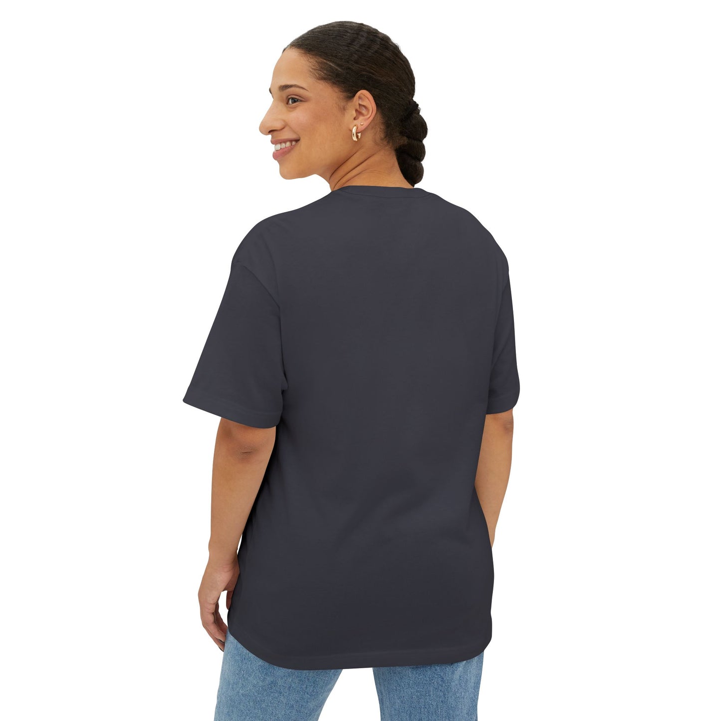 Oversized Boxy Tee - 'Prince Black' Crown Graphic Tee