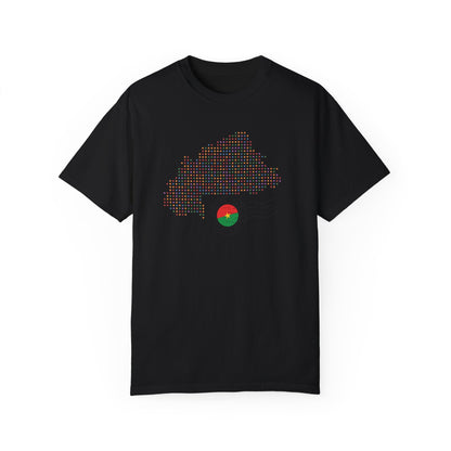 Burkina Faso T-Shirt with Artistic Flag Design - Perfect for Celebrations and Everyday Wear