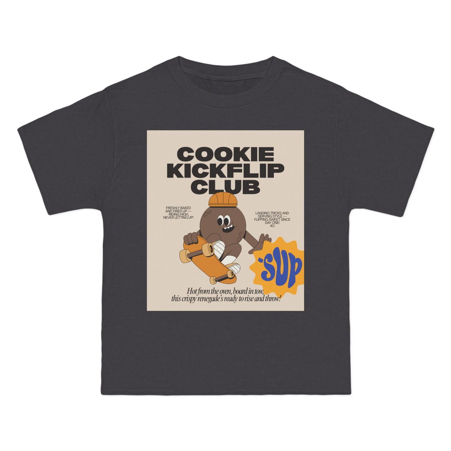 Cookie Kickflip Club T-Shirt - Fun Skateboarding Tee for Kids & Teens