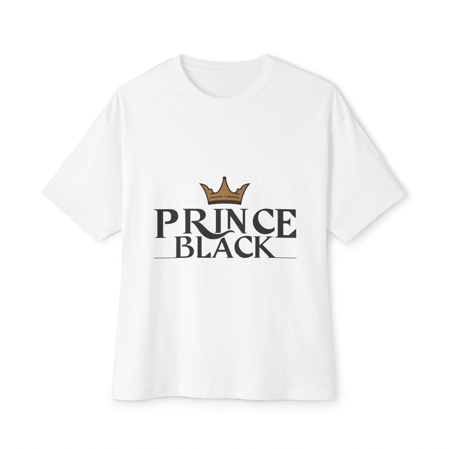 T-shirt oversize à imprimé couronne « Prince Black » 