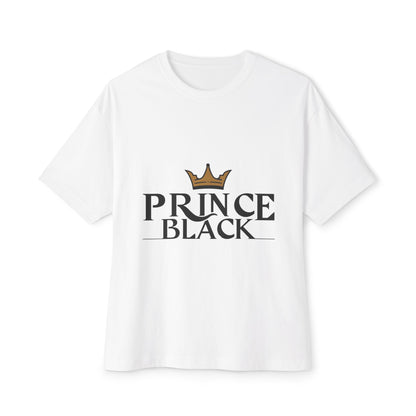 T-shirt oversize à imprimé couronne « Prince Black » 