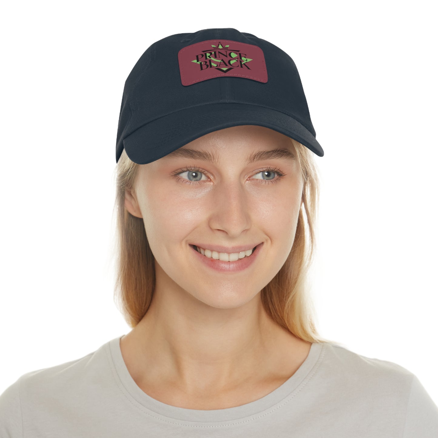 Stylish Dad Hat with Leather Patch - 'Prince Black' Design for Casual Outdoor Wear