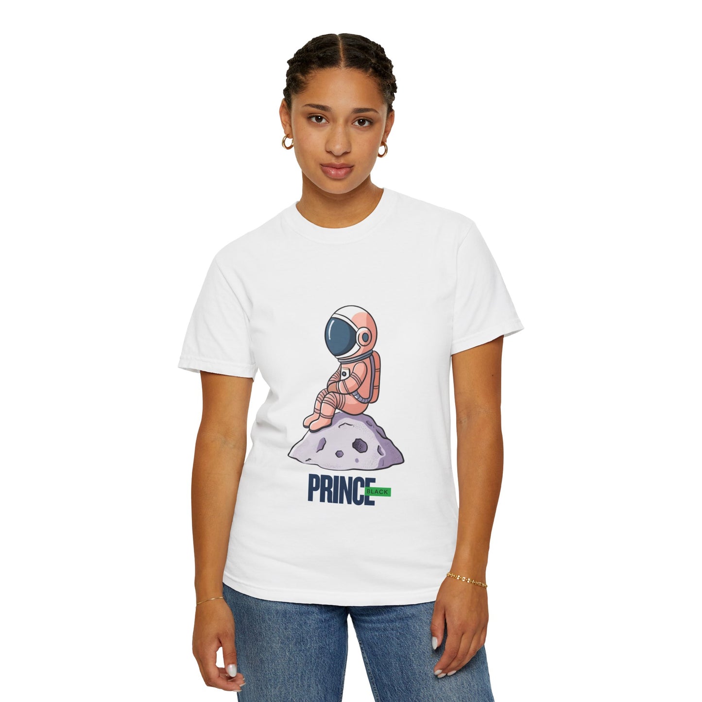 Cosmic Adventure T-shirt - Unisex Garment-Dyed Tee with Astronaut Design