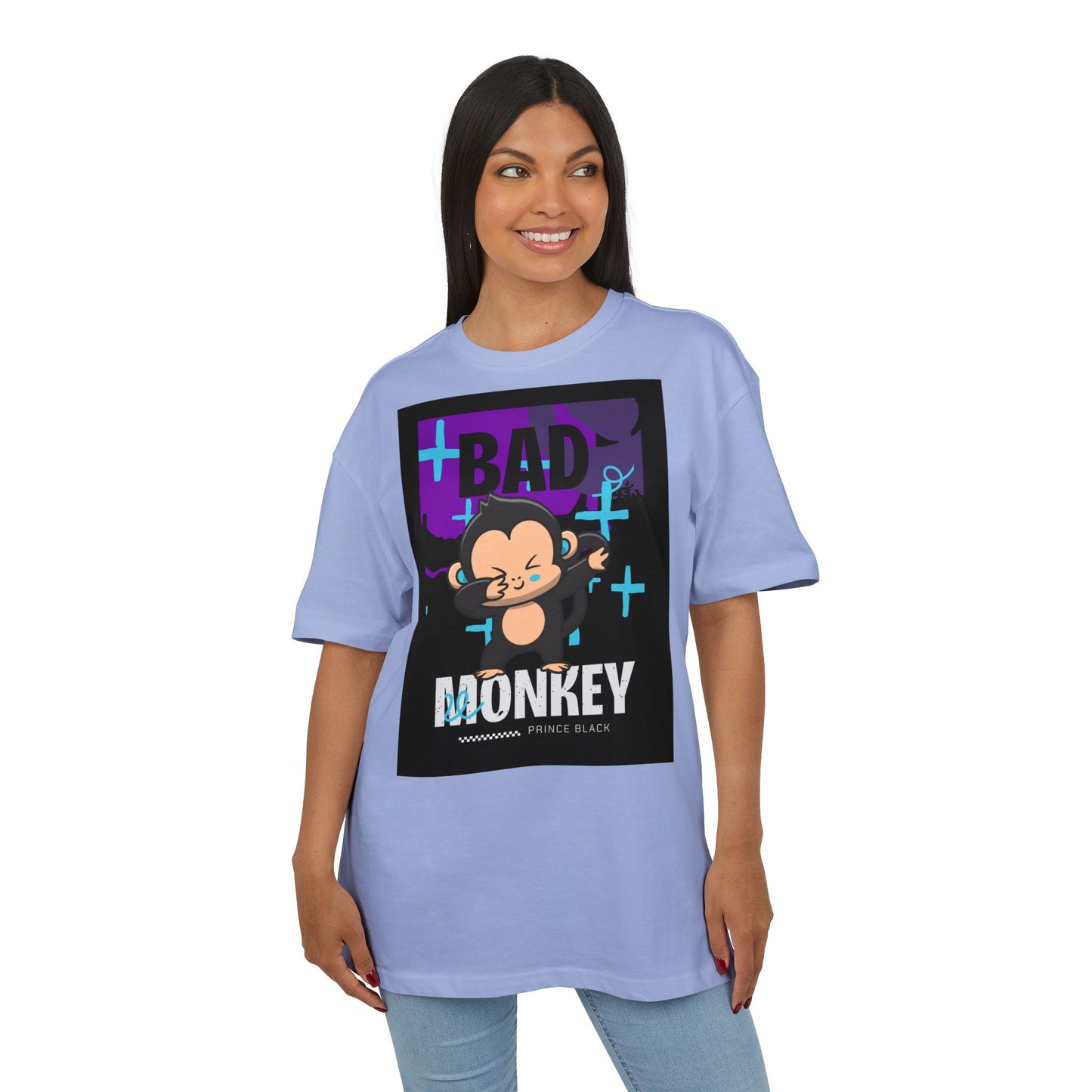 Bad Monkey Graphic Unisex Oversize Tee - Fun & Comfy Streetwear for Casual Vibes