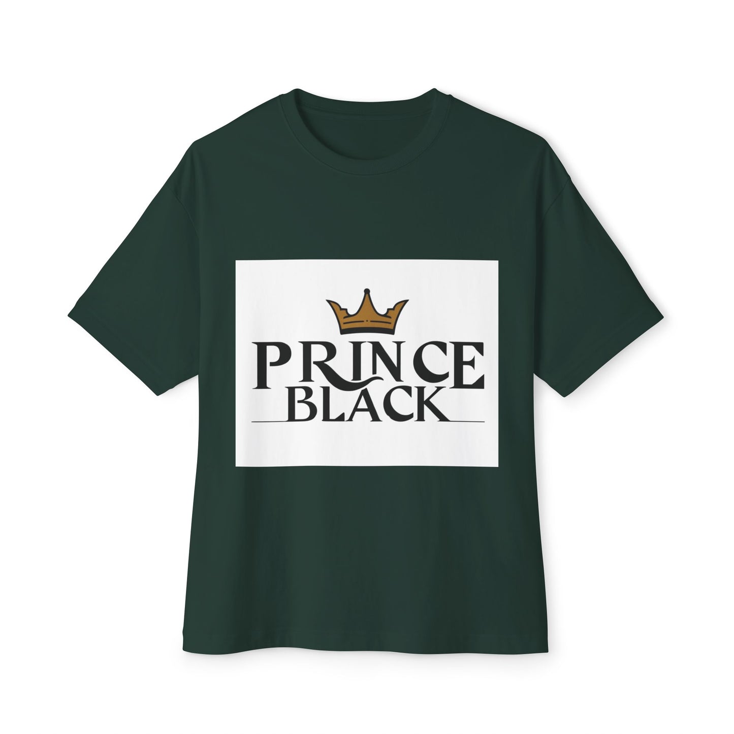 T-shirt oversize à imprimé couronne « Prince Black » 