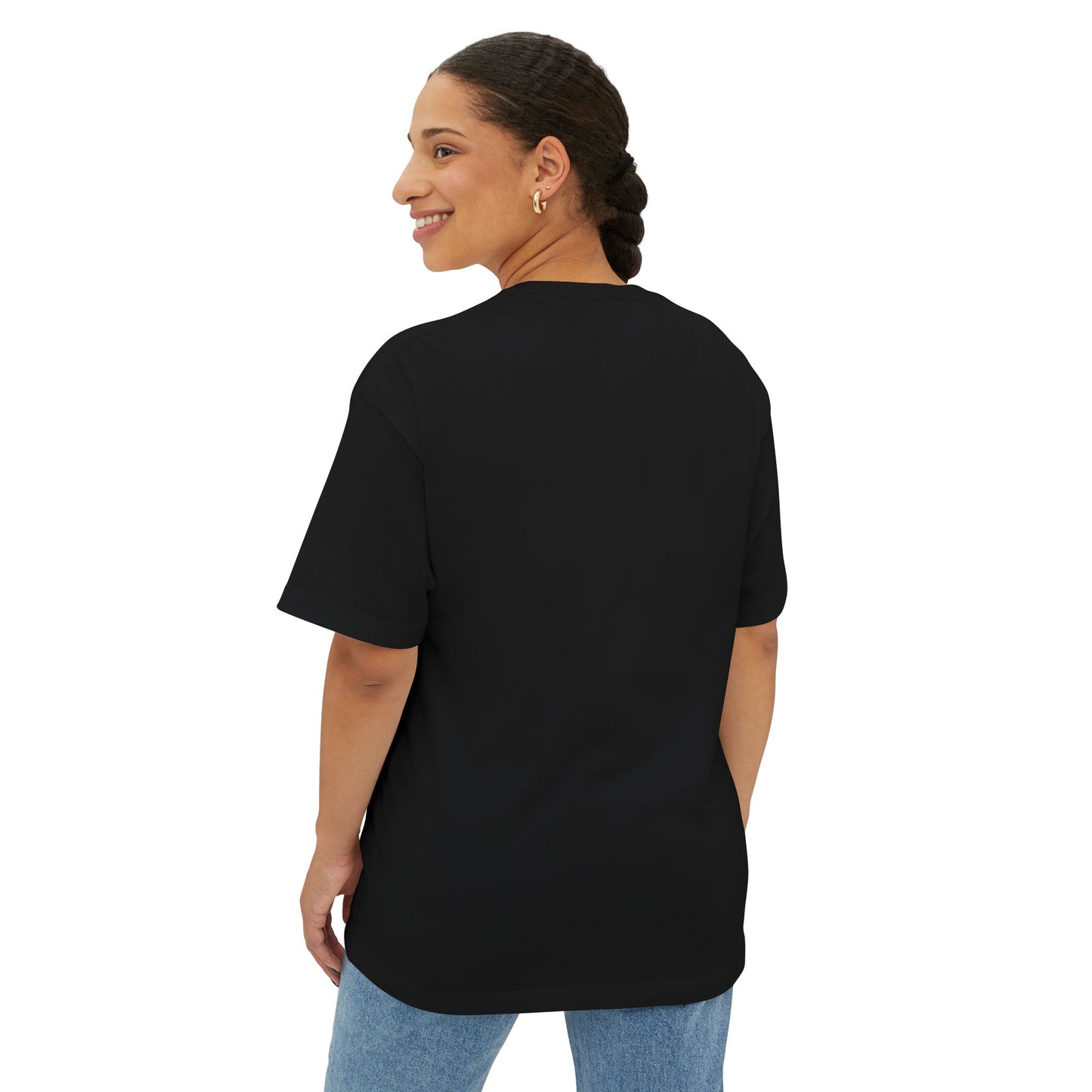 Oversized Boxy Tee - 'Prince Black' Crown Graphic Tee