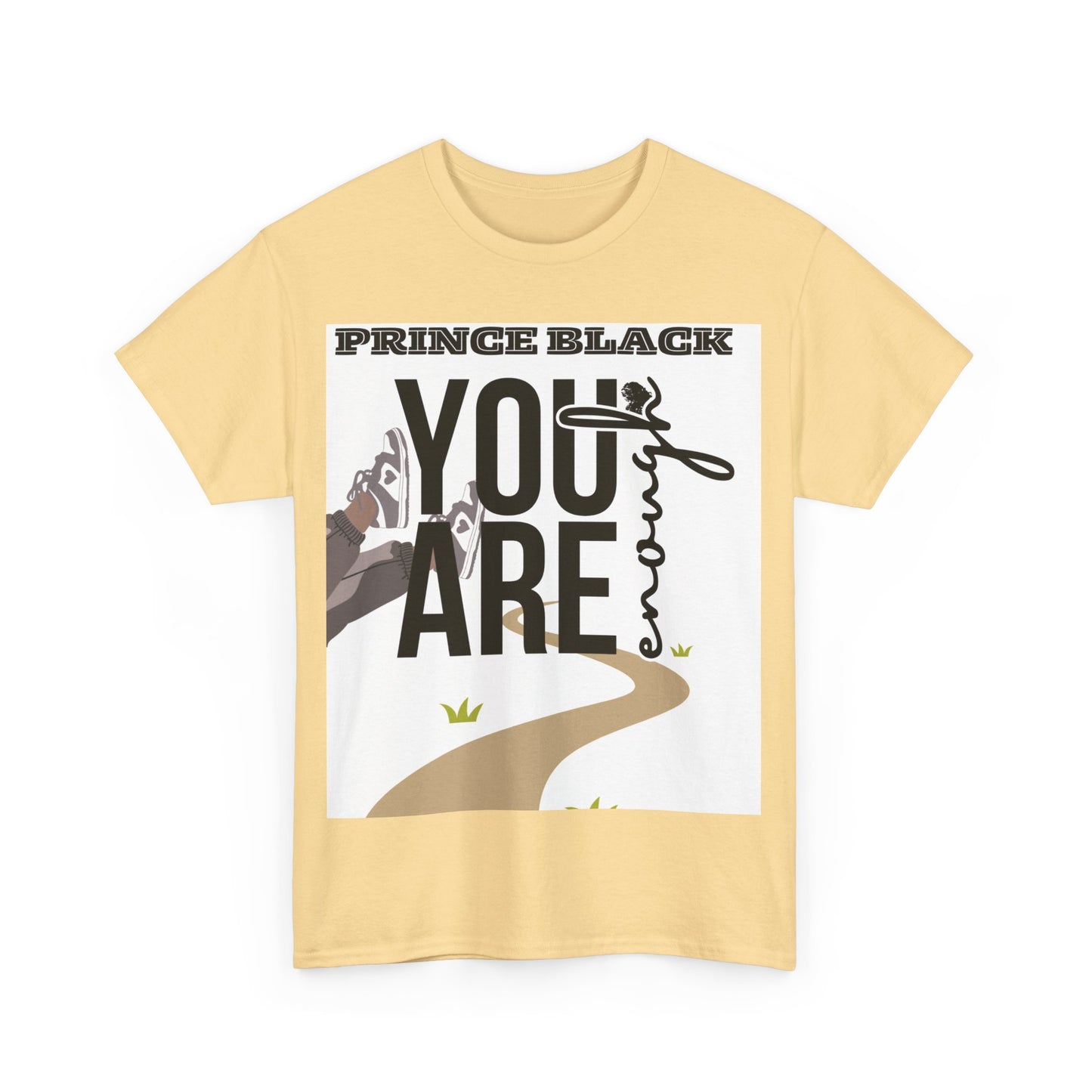 T-shirt unisexe inspirant en coton épais - Motif « You Are Enough » 
