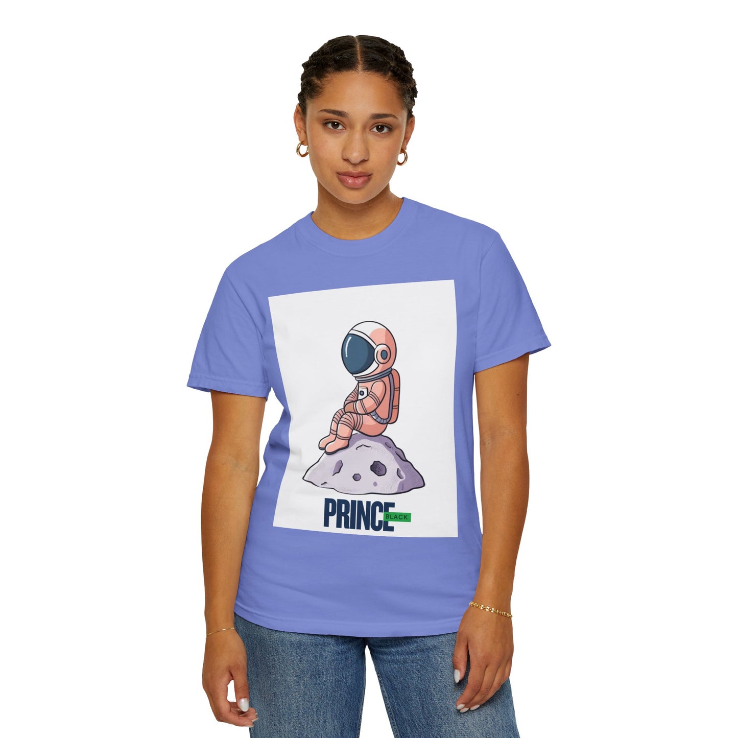 Cosmic Adventure T-shirt - Unisex Garment-Dyed Tee with Astronaut Design