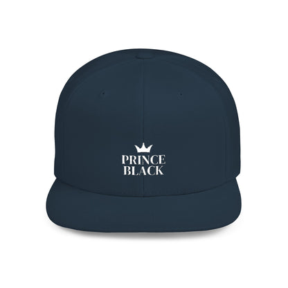 Stylish Prince Black Flat Bill Snapback Hat for Fashion-Forward Individuals