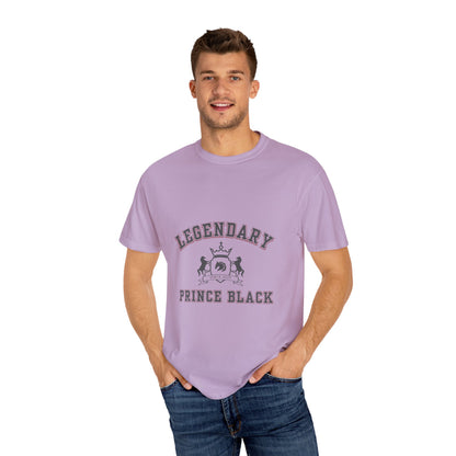 Legendary Prince Black Unisex Garment-Dyed T-Shirt