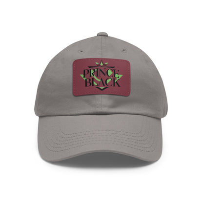 Stylish Dad Hat with Leather Patch - 'Prince Black' Design for Casual Outdoor Wear