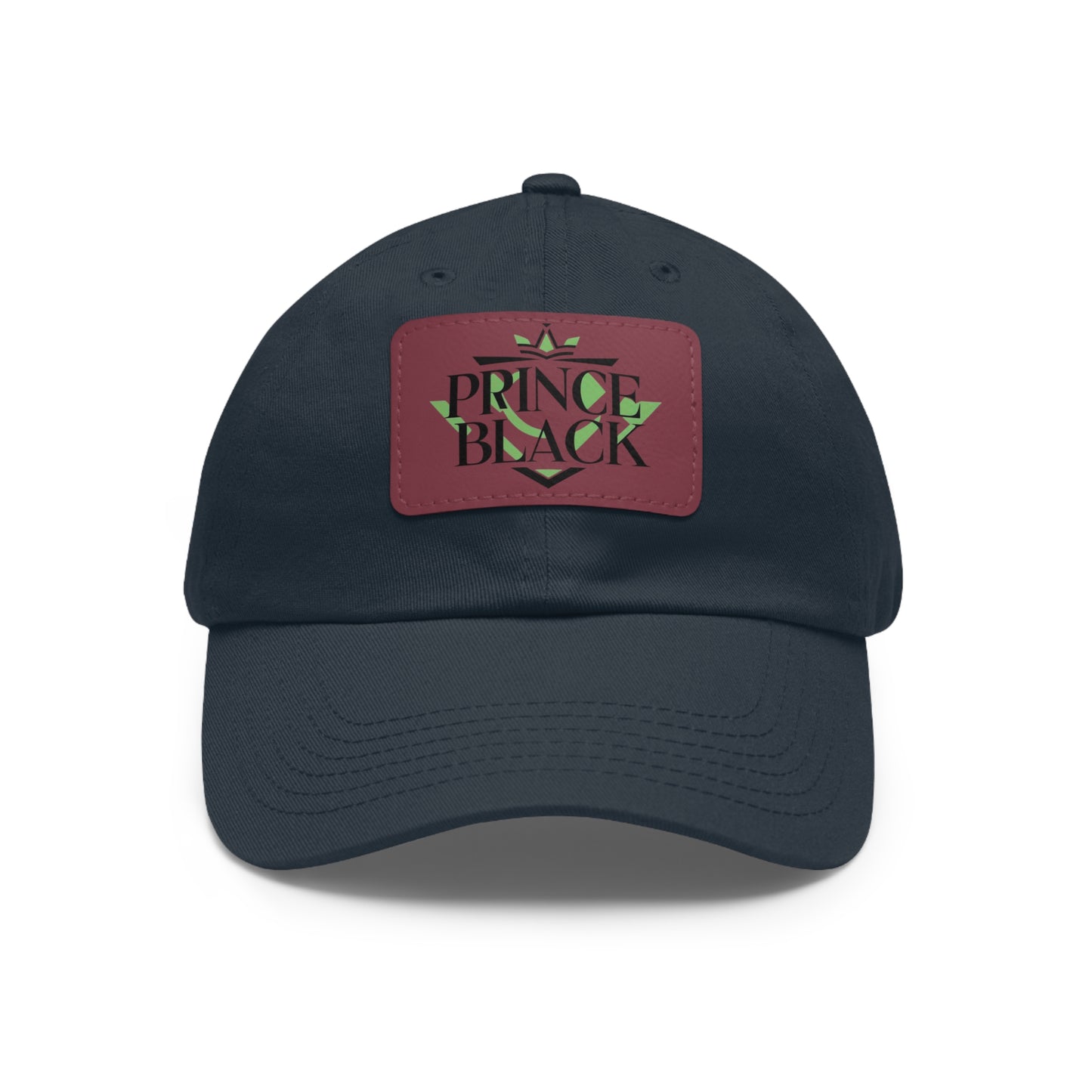 Stylish Dad Hat with Leather Patch - 'Prince Black' Design for Casual Outdoor Wear