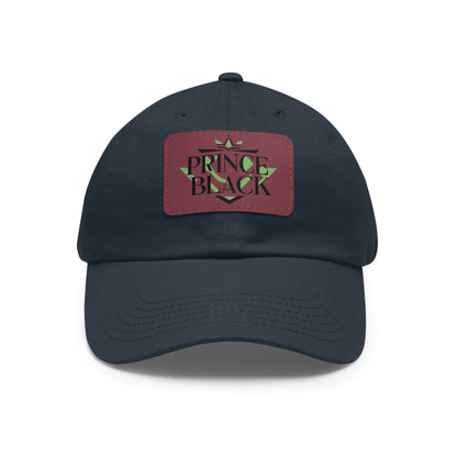 Stylish Dad Hat with Leather Patch - 'Prince Black' Design for Casual Outdoor Wear