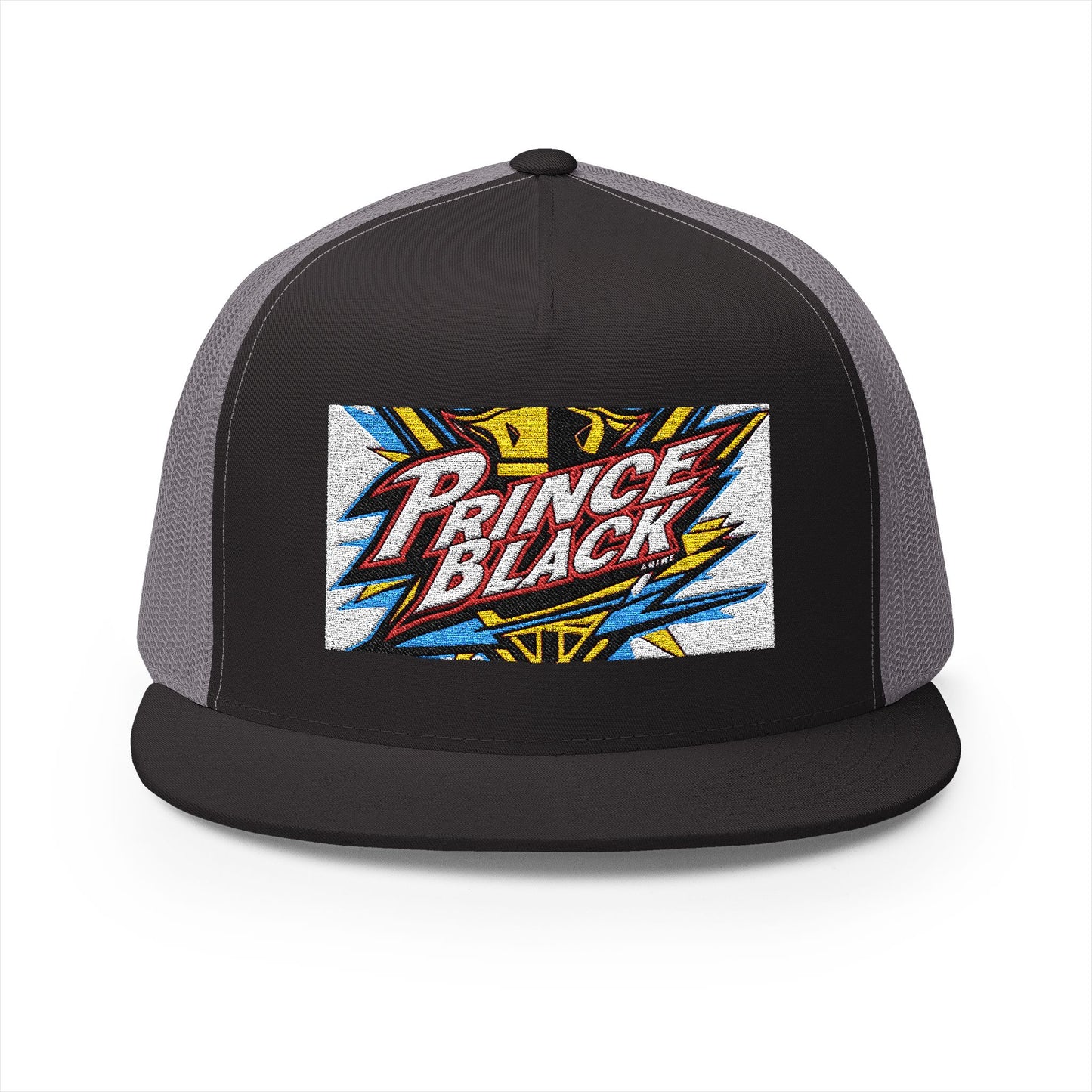 Casquette camionneur brodée à 5 panneaux – Prince Black Design 