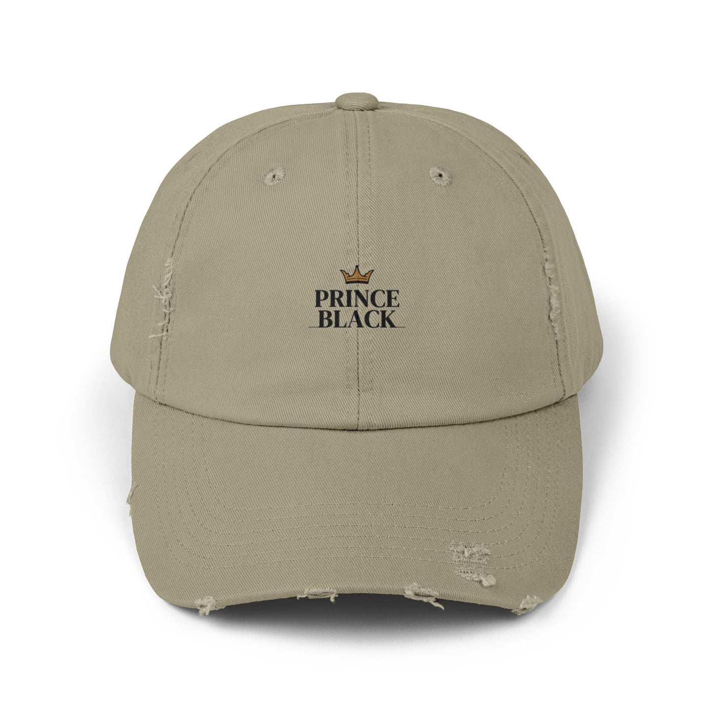 Distressed Cap - Stylish Prince Black Baseball Hat