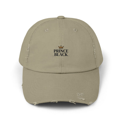 Distressed Cap - Stylish Prince Black Baseball Hat