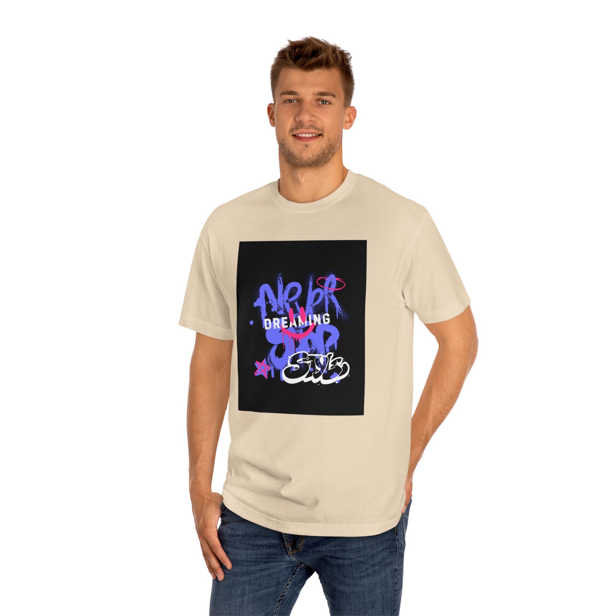 Unisex Classic Tee - 'Never Stop Dreaming' Graphic T-Shirt for Inspirational Style