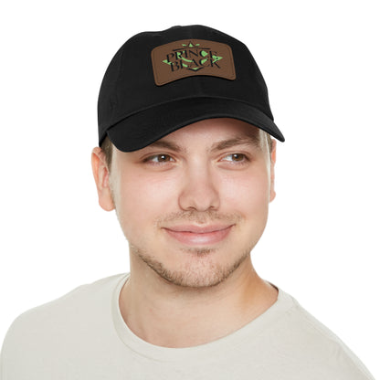 Stylish Dad Hat with Leather Patch - 'Prince Black' Design for Casual Outdoor Wear