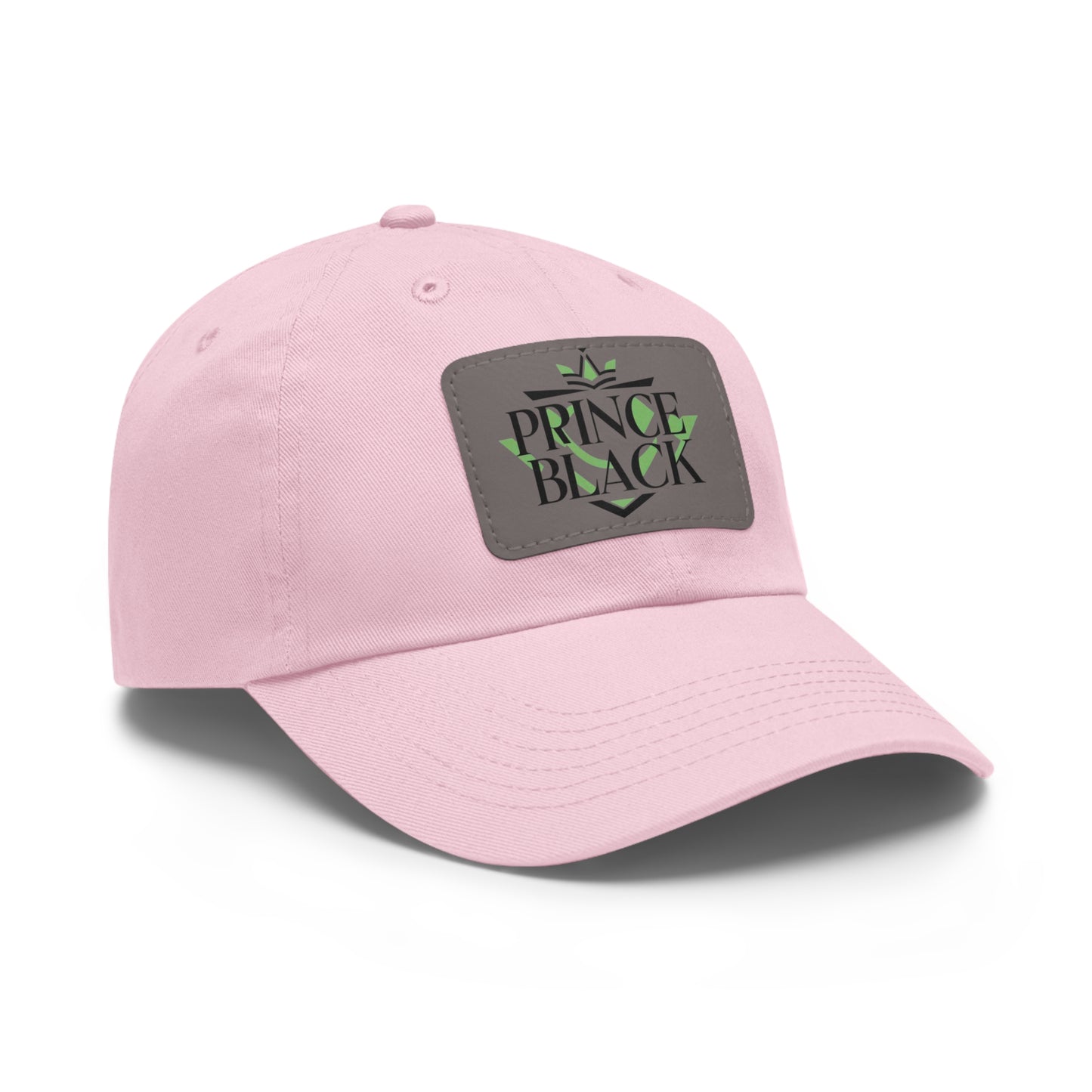Stylish Dad Hat with Leather Patch - 'Prince Black' Design for Casual Outdoor Wear