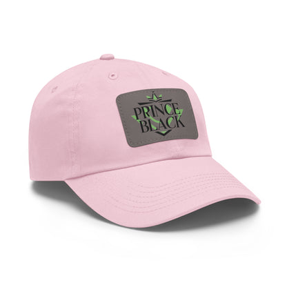 Stylish Dad Hat with Leather Patch - 'Prince Black' Design for Casual Outdoor Wear