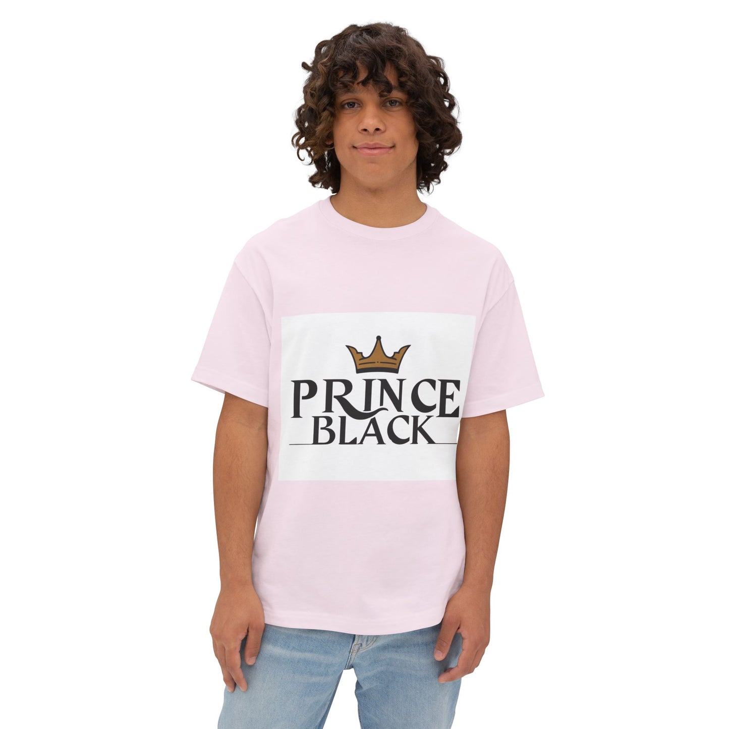 T-shirt oversize à imprimé couronne « Prince Black » 